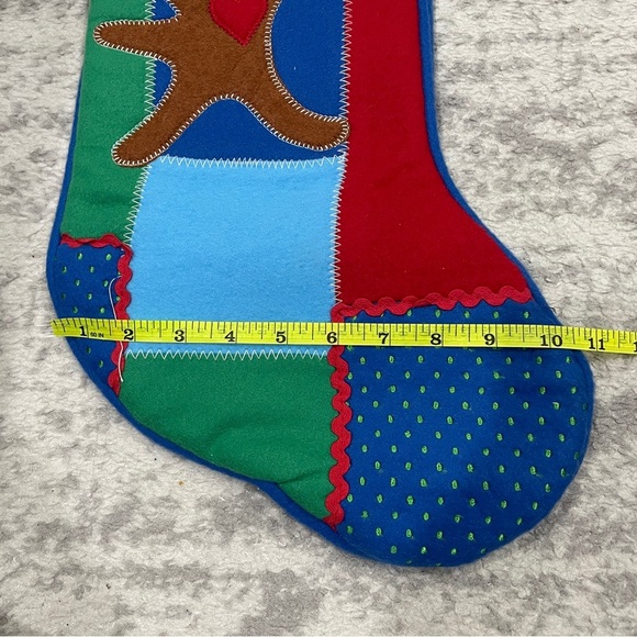 NWT Bundle of 2 Felt Gingerbread Plaid Stockings - Picture 5 of 6